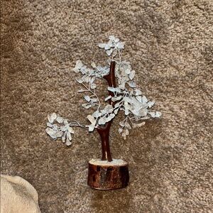 Crystal Gem Tree with Wooden Base